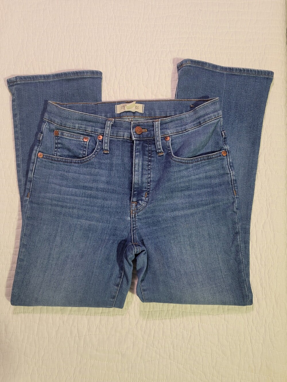 Madewell Cali Demi Boot Jeans in Medium Blue Wash - Picture 2 of 8